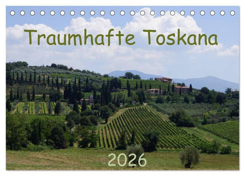 Toskana 2026 (Tischkalender 2026 DIN A5 quer), CALVENDO Monatskalender