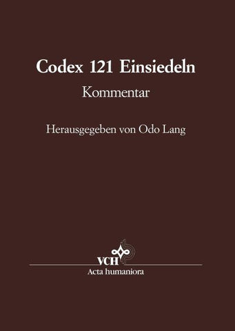 Die Handschrift 121 der Stiftsbibliothek Einsiedeln