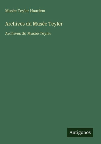 Archives du Musée Teyler