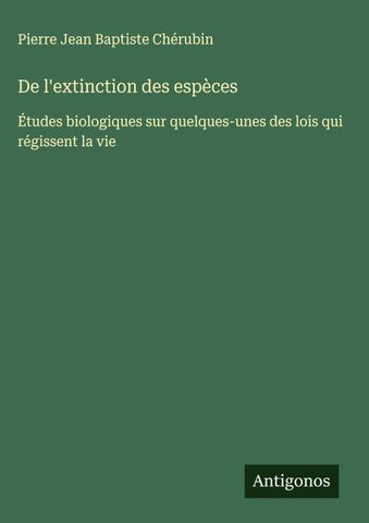 De l'extinction des espèces