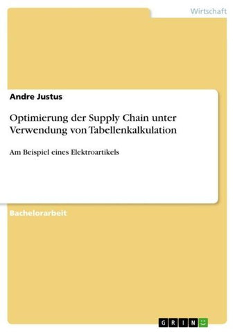 Optimierung der Supply Chain unter Verwendung von Tabellenkalkulation