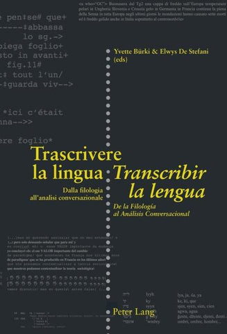 Trascrivere la lingua- Transcribir la lengua