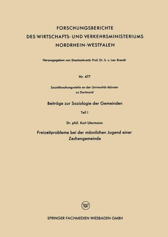 Beiträge zur Soziologie der Gemeinden