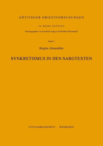 Synkretismus in den Sargtexten