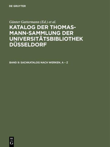 Sachkatalog nach Werken. A – Z
