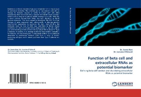 Function of beta cell and extracellular RNAs as potential biomarker