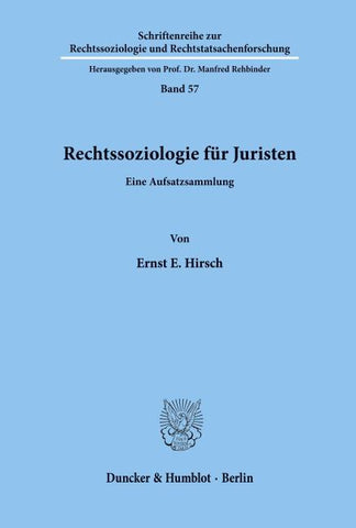 Rechtssoziologie für Juristen.