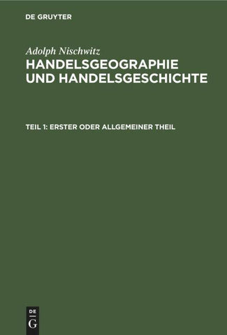 Erster oder allgemeiner Theil