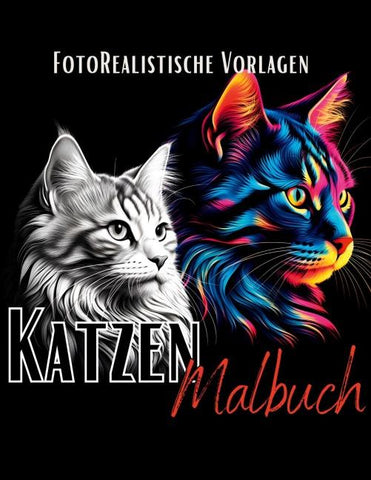 Katzen Malbuch „Fotorealistisch“.