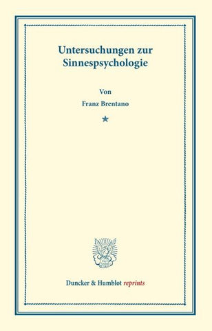 Untersuchungen zur Sinnespsychologie