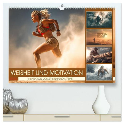 Weisheit und Motivation - Inspiration voller Sinn und Stärke (hochwertiger Premium Wandkalender 2026 DIN A2 quer), Kunstdruck in Hochglanz