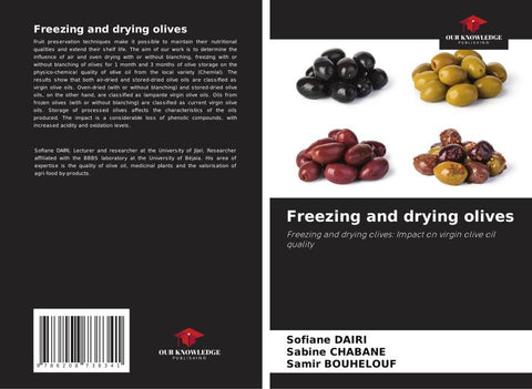 Freezing and drying olives