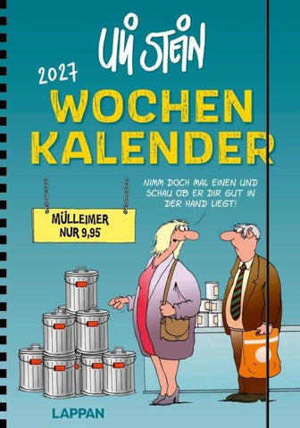 Uli Stein Wochenkalender 2027: Taschenkalender mit Spiralbindung und Gummiband