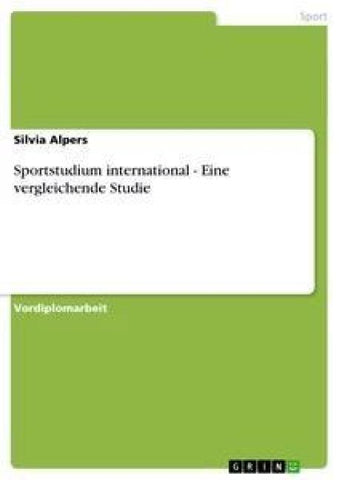 Sportstudium international - Eine vergleichende Studie