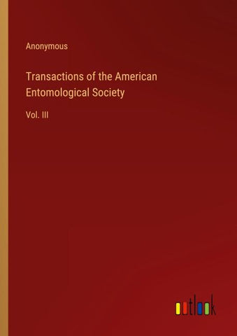 Transactions of the American Entomological Society