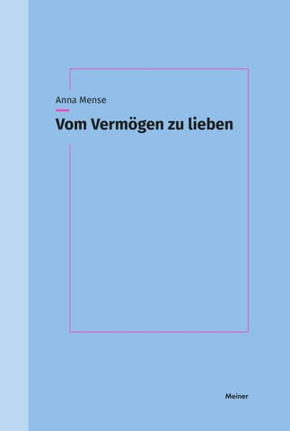 Vom Vermögen zu lieben