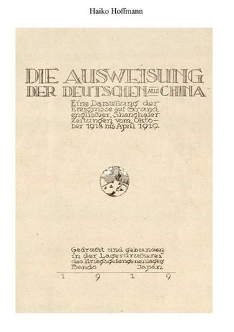 Die Ausweisung der Deutschen aus China