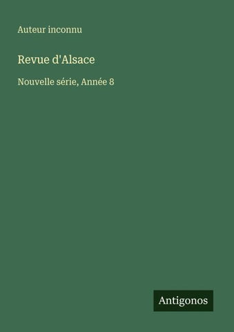 Revue d'Alsace