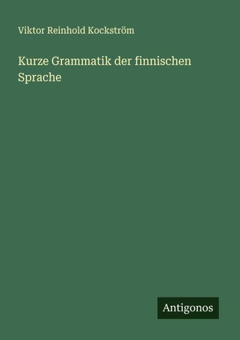 Kurze Grammatik der finnischen Sprache