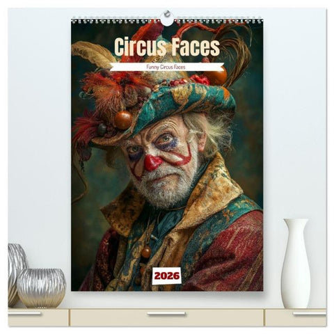 Circus Faces (High Quality Premium Wall Calendar 2026 DIN A2 portrait),CALVENDO 12 Month Wall Calendar