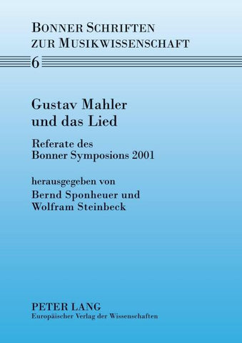 Gustav Mahler und das Lied