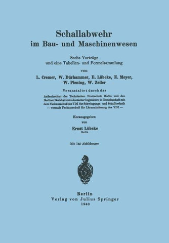 Schallabwehr im Bau- und Maschinenwesen