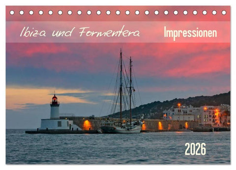 Ibiza und Formentera Impressionen (Tischkalender 2026 DIN A5 quer), CALVENDO Monatskalender