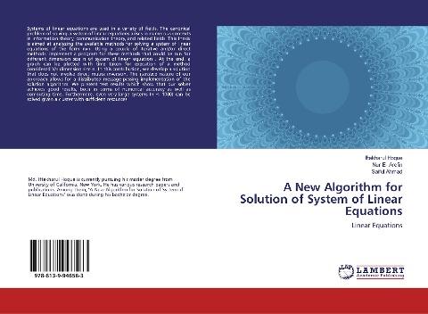 A New Algorithm for Solution of System of Linear Equations