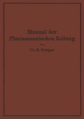 Manual der Pharmazeutischen Zeitung