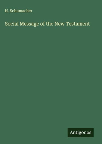 Social Message of the New Testament