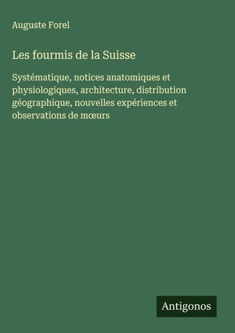 Les fourmis de la Suisse