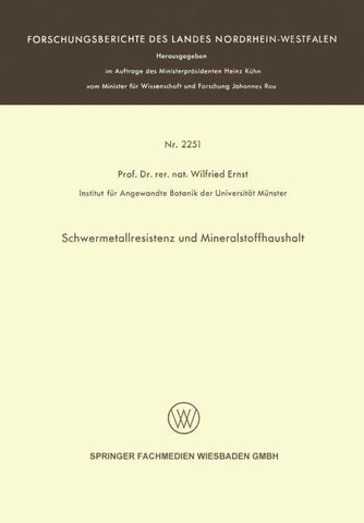 Schwermetallresistenz und Mineralstoffhaushalt