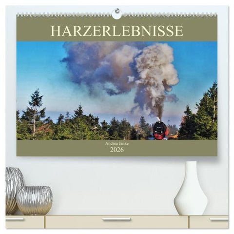 Harzerlebnisse (hochwertiger Premium Wandkalender 2026 DIN A2 quer), Kunstdruck in Hochglanz