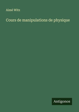 Cours de manipulations de physique