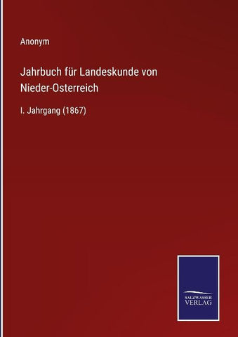 Jahrbuch für Landeskunde von Nieder-Osterreich