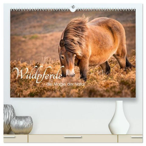 Wildperde - die Magie der Natur (hochwertiger Premium Wandkalender 2026 DIN A2 quer), Kunstdruck in Hochglanz