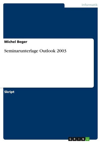 Seminarunterlage Outlook 2003