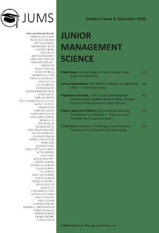 Junior Management Science, Volume 5, Issue 4, December 2020