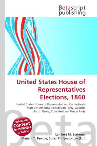 United States House of Representatives Elections, 1860