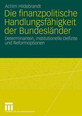 Die finanzpolitische Handlungsfähigkeit der Bundesländer