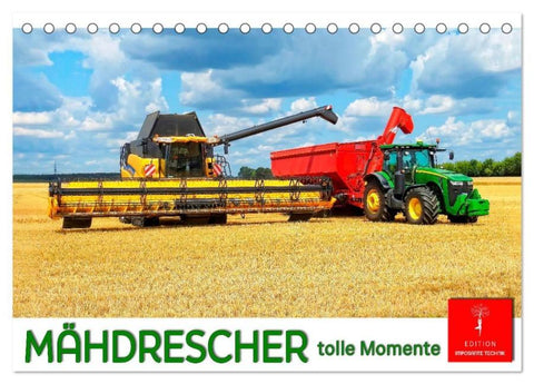 Mähdrescher - tolle Momente (Tischkalender 2026 DIN A5 quer), CALVENDO Monatskalender