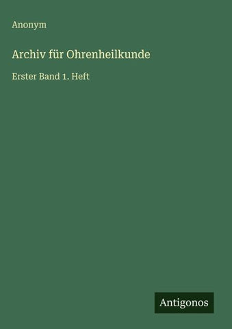 Archiv für Ohrenheilkunde
