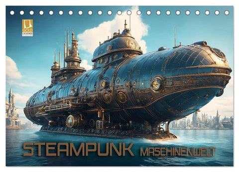 Steampunk Maschinenwelt (Tischkalender 2026 DIN A5 quer), CALVENDO Monatskalender