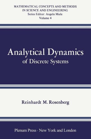 Analytical Dynamics of Discrete Systems