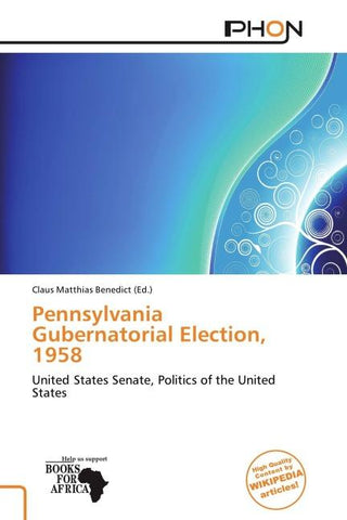 Pennsylvania Gubernatorial Election, 1958