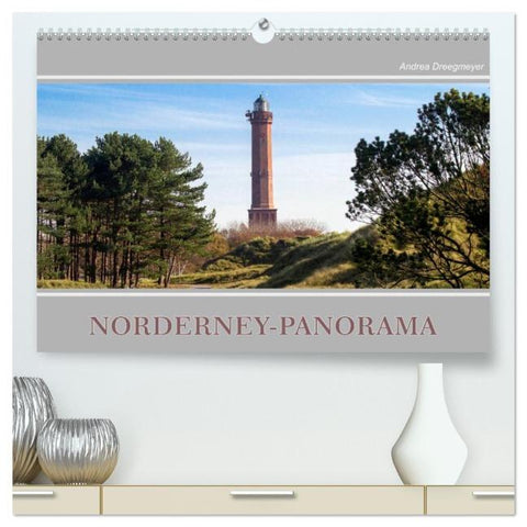 Norderney-Panorama (hochwertiger Premium Wandkalender 2026 DIN A2 quer), Kunstdruck in Hochglanz