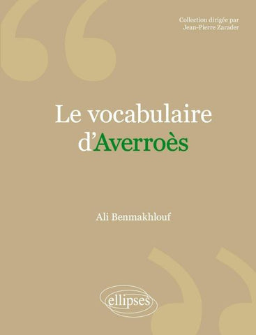 Vocabulaire d'Averroès (Le)