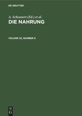 Die Nahrung. Volume 32, Number 9