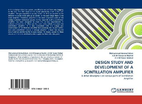 DESIGN STUDY AND DEVELOPMENT OF A SCINTILLATION AMPLIFIER