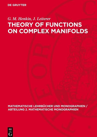 Theory of Functions on Complex Manifolds